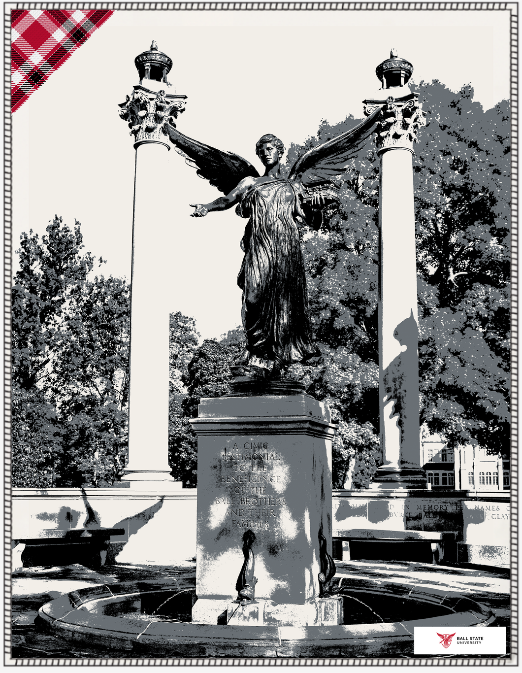 Ball State Iconic Image Blanket